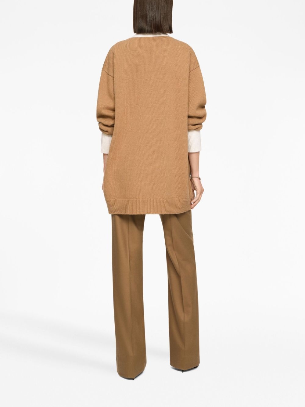 logo-plaque straight-leg trousers - 4