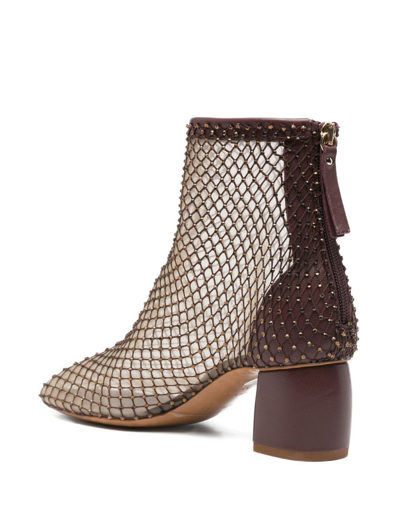 My Alma studded-net ankle boots 3