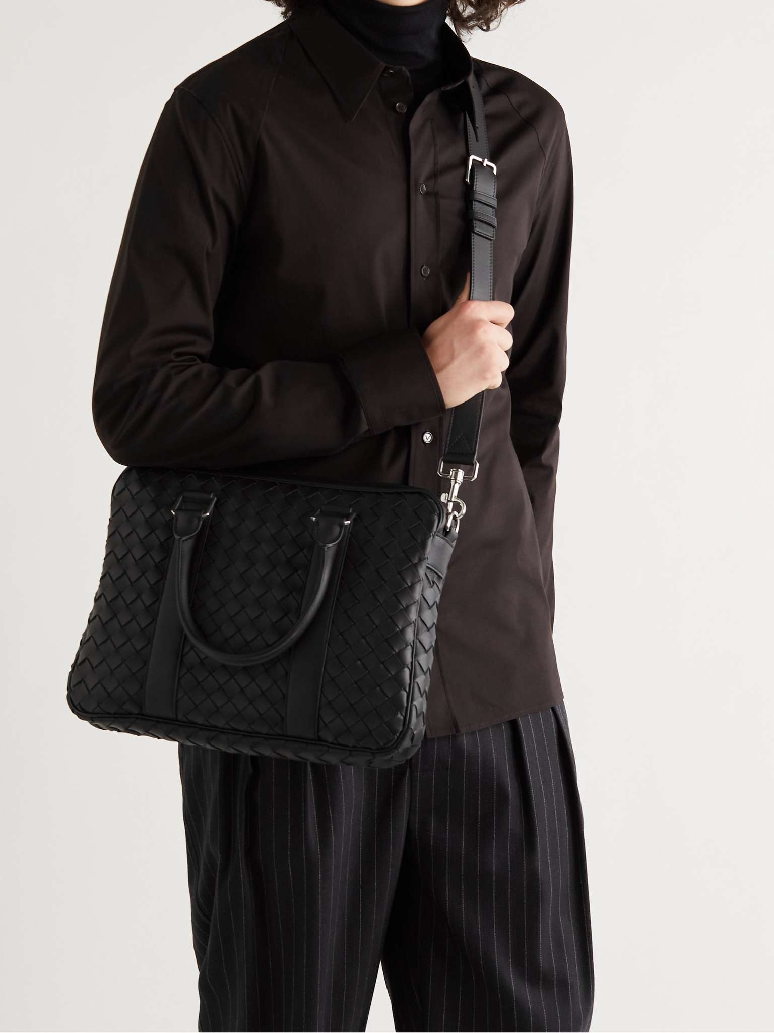 Intrecciato Leather Briefcase - 2