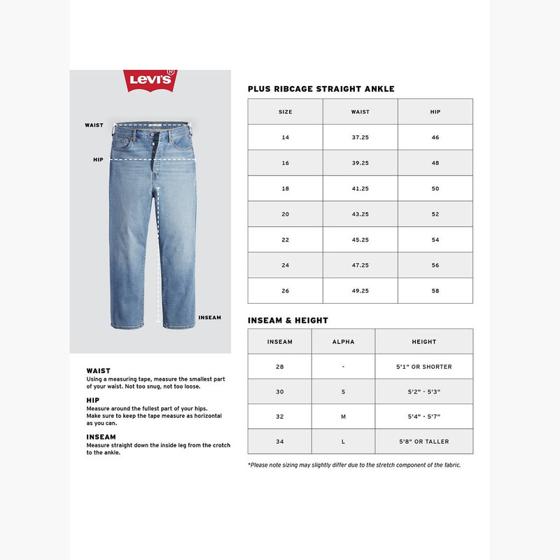 RIBCAGE STRAIGHT ANKLE WOMEN'S JEANS (PLUS SIZE) 7