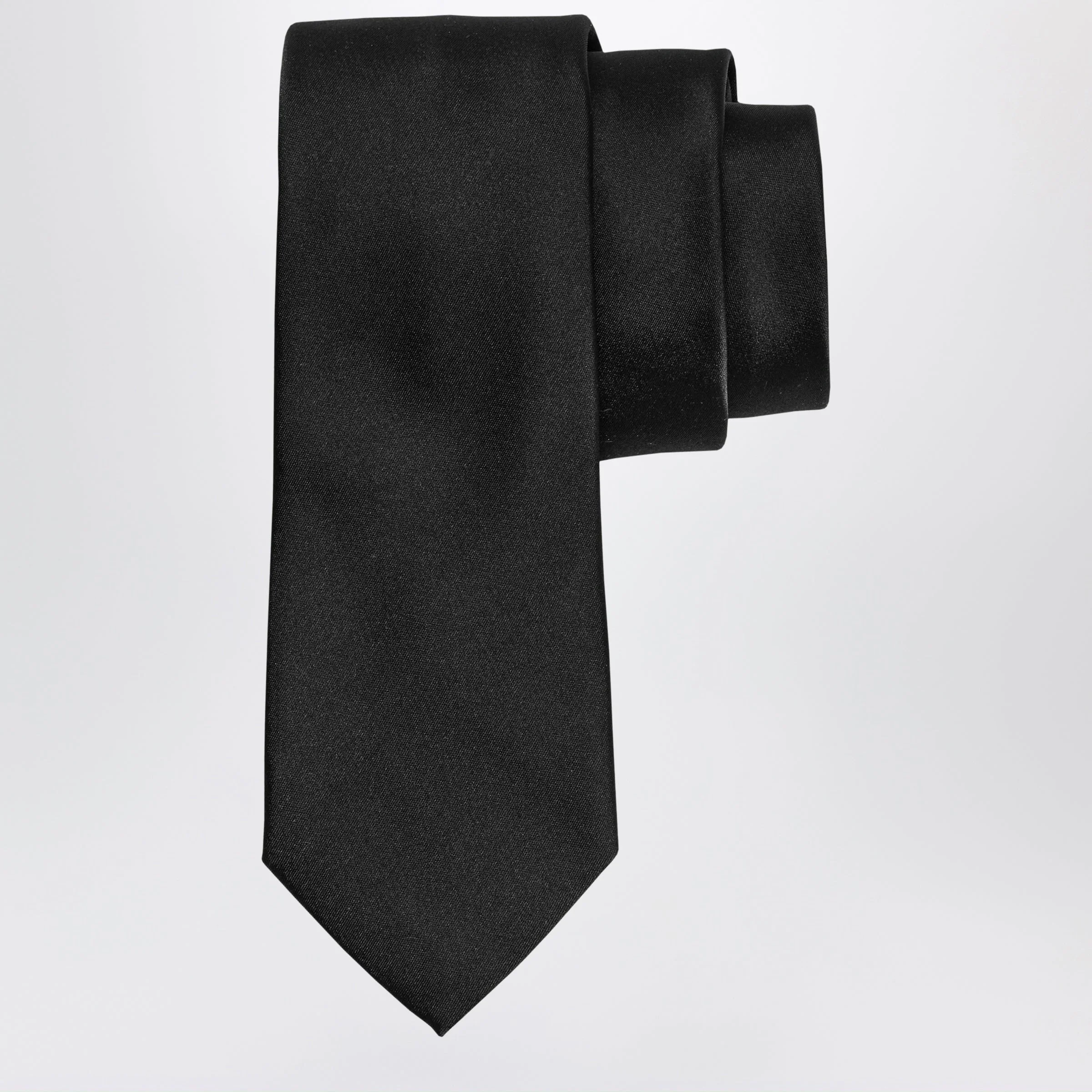 Black Silk Tie - 1