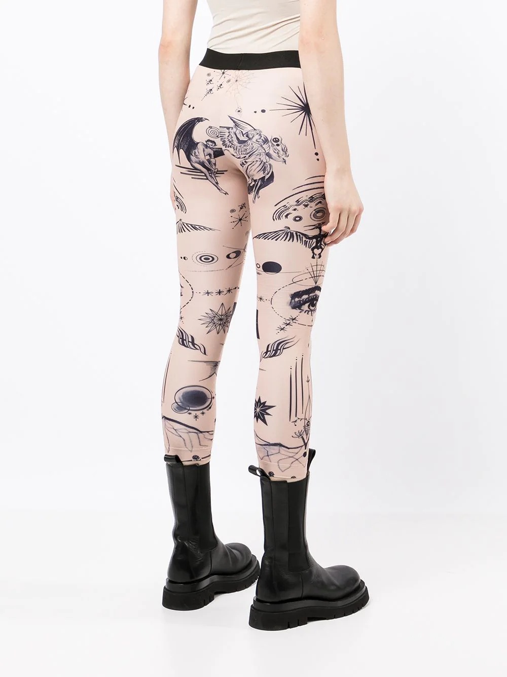 graphic-print skinny trousers - 4