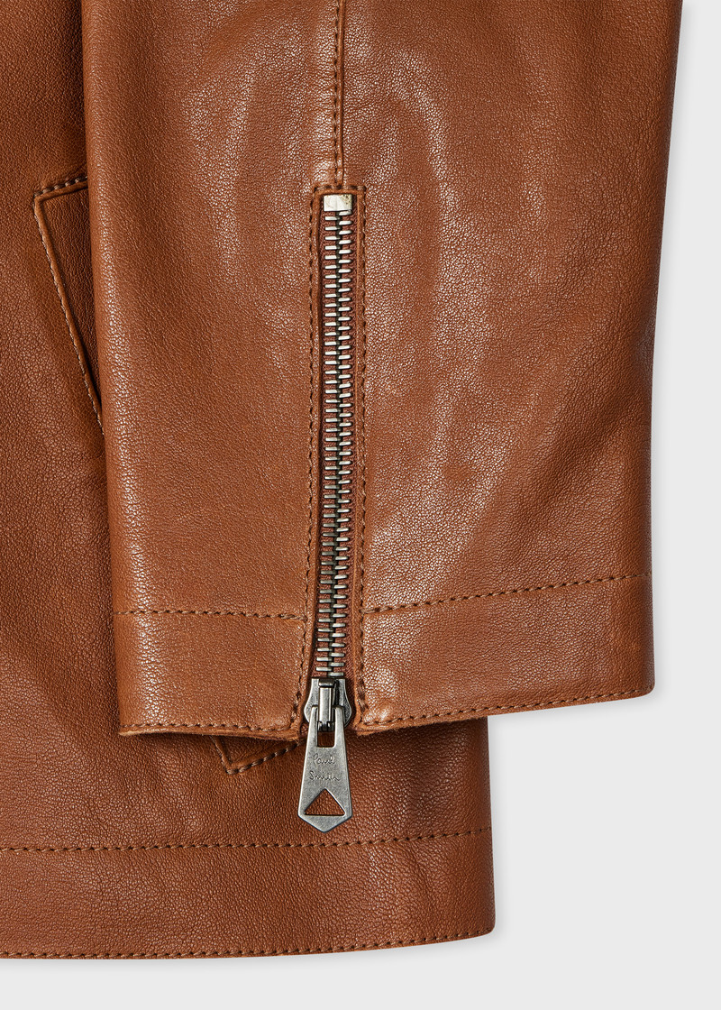Women's Tan Leather Jacket 3
