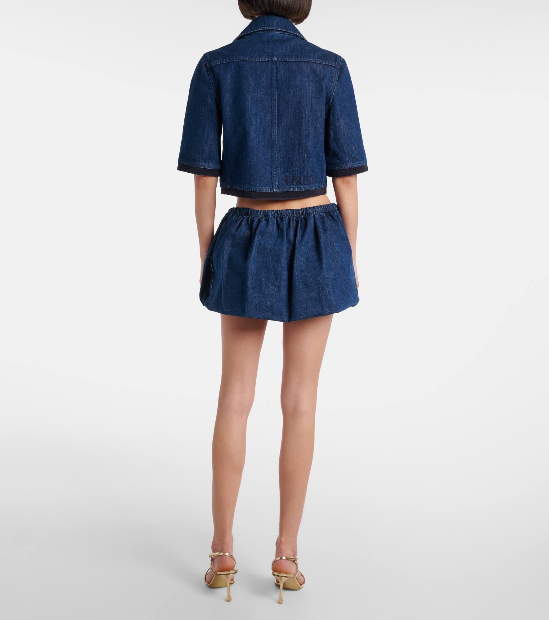 Cropped denim jacket - 3