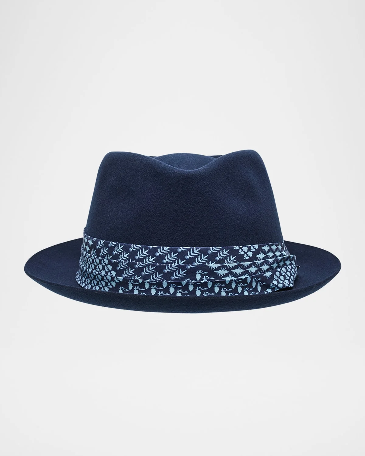 Men's Bandana-Trim Wool Panama Hat - 1