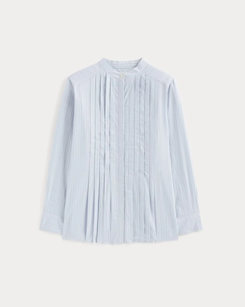 THE PLEATED SHIRT IN SILKY COTTON - 1