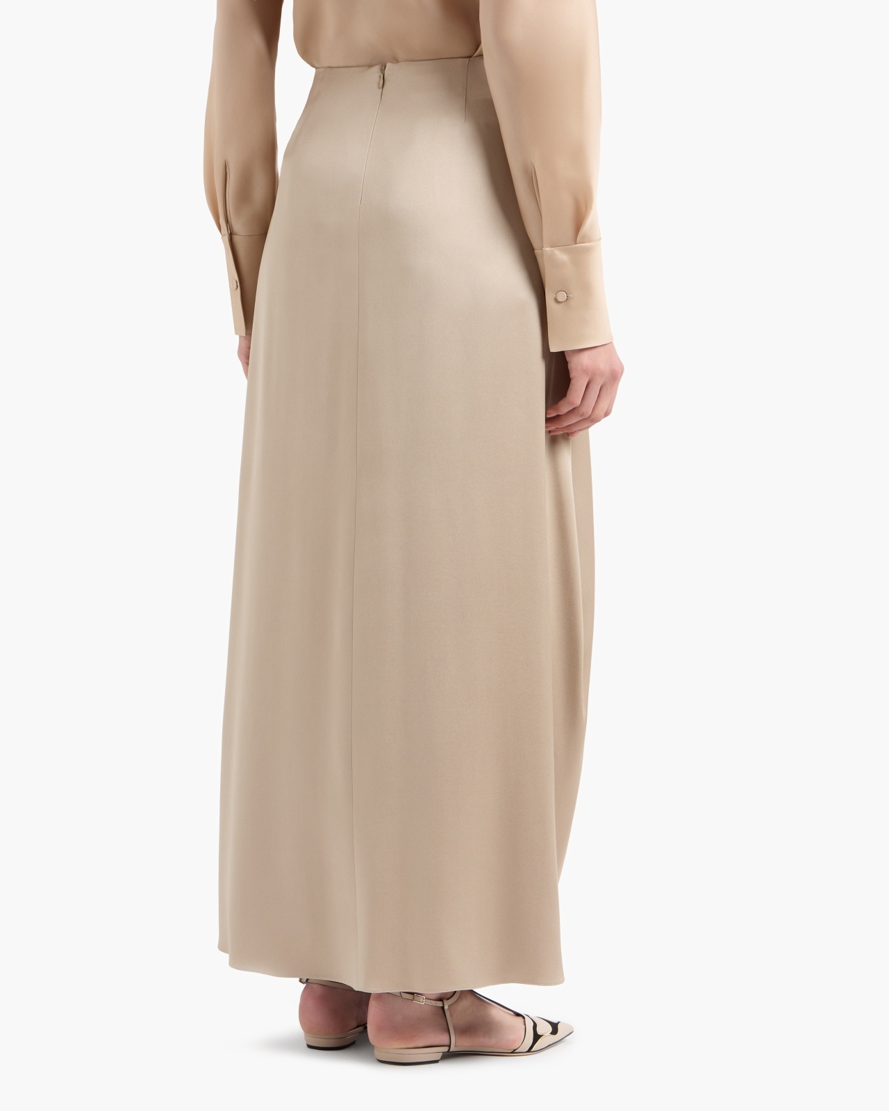 MIDI SKIRT IN DOUBLE-SIDED SILK SATIN - 3