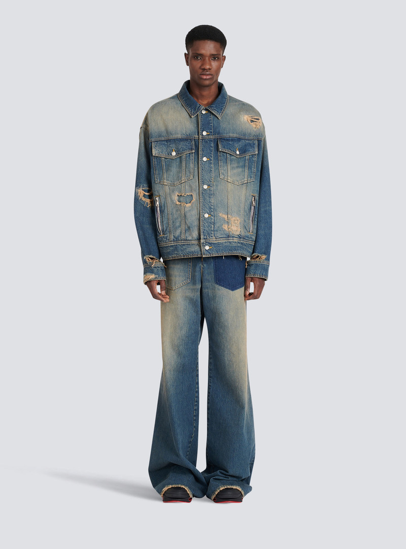 Ripped denim jacket 4