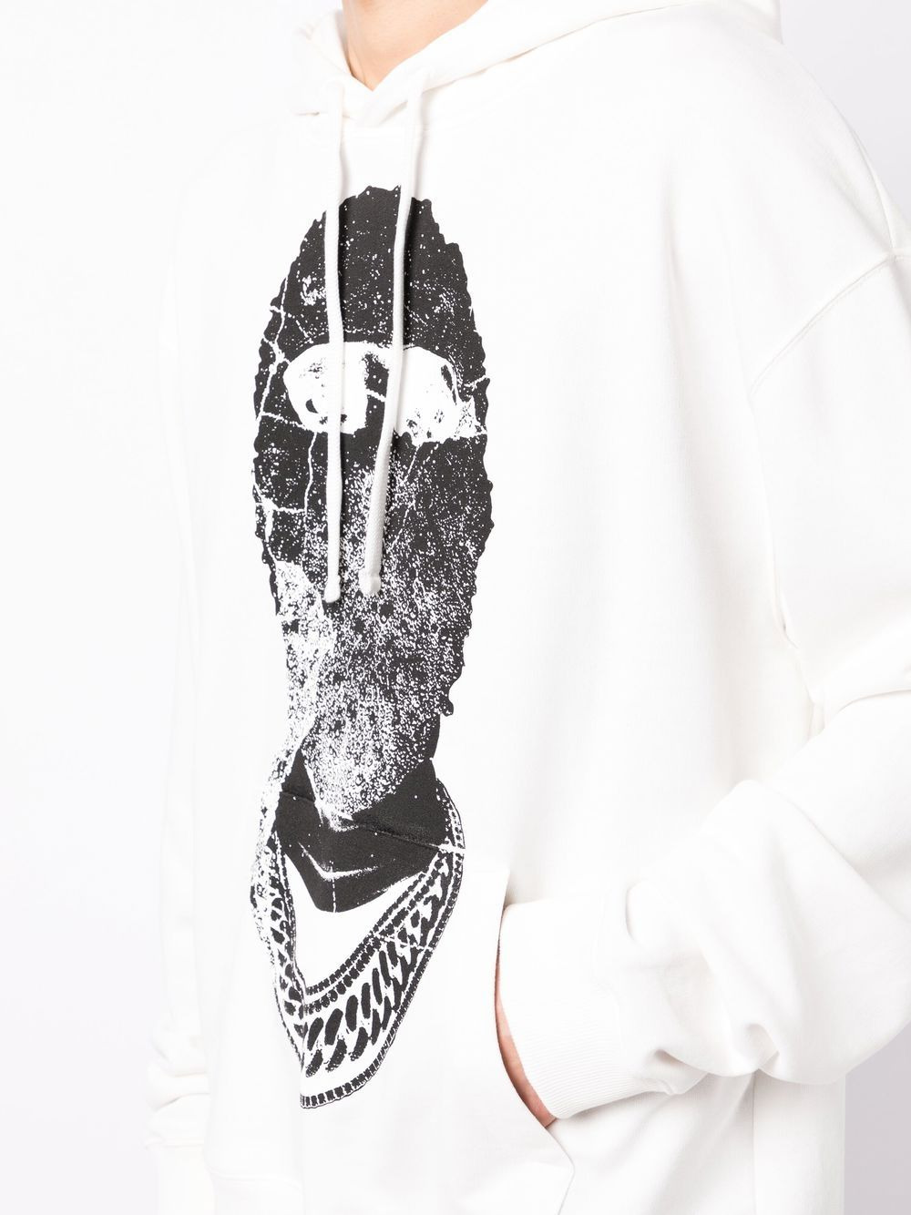 graphic-print drawstring hoodie - 5