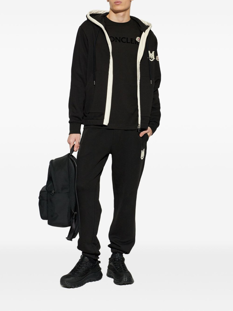 Moncler logo-appliqué hoodie outlook
