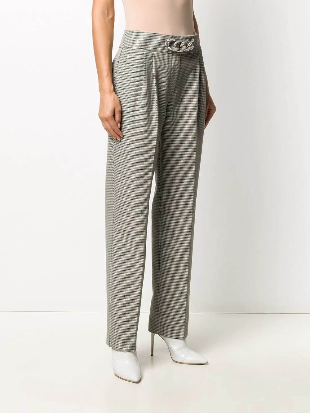 herringbone tailored trousers - 3