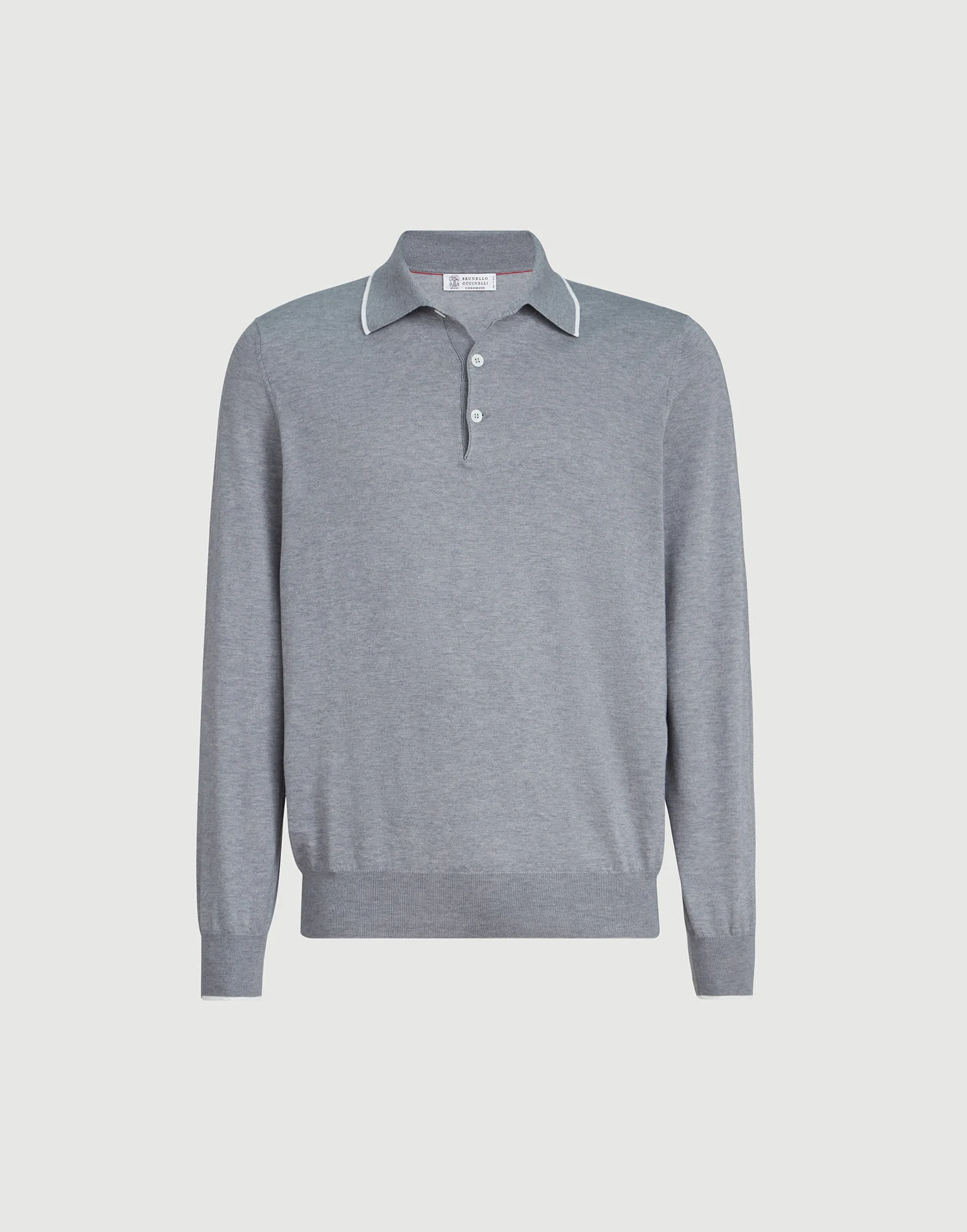 Sea Island cotton and cashmere lightweight knit polo - 1