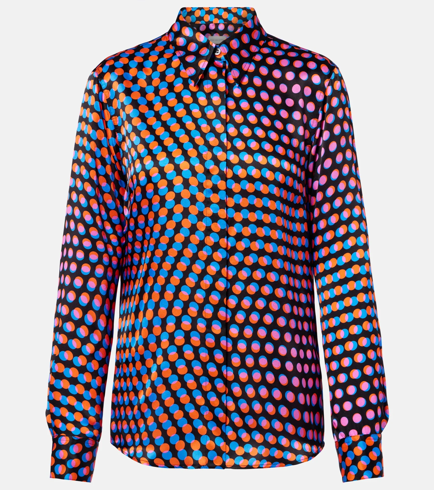 Polka-dot silk shirt - 1