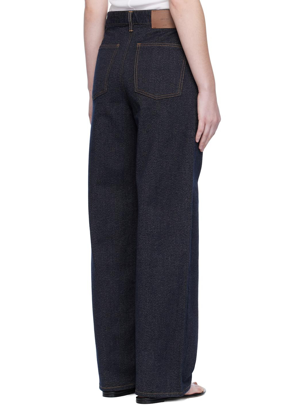 Navy Point Button Jeans - 3