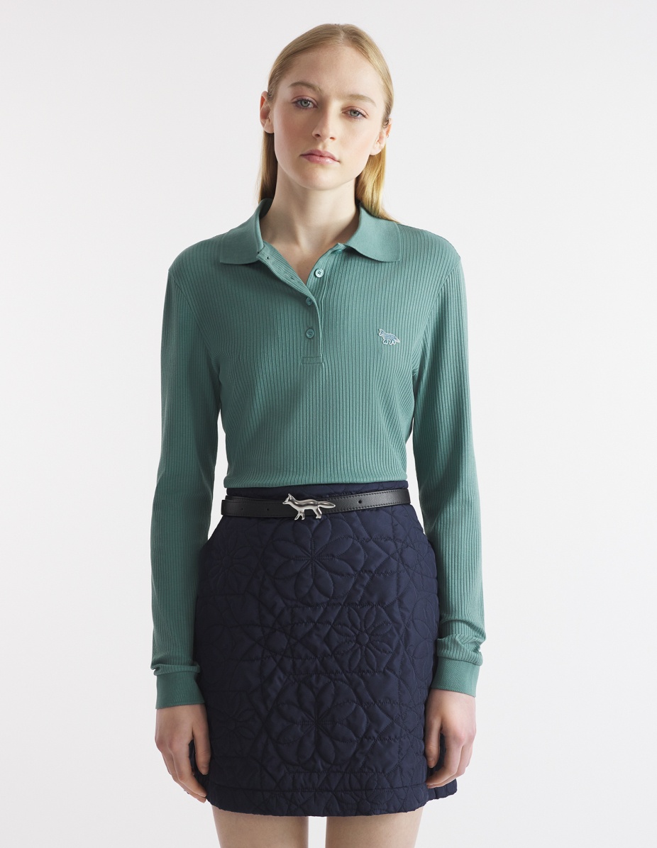 FINE RIBBED LONG SLEEVES POLO - 3