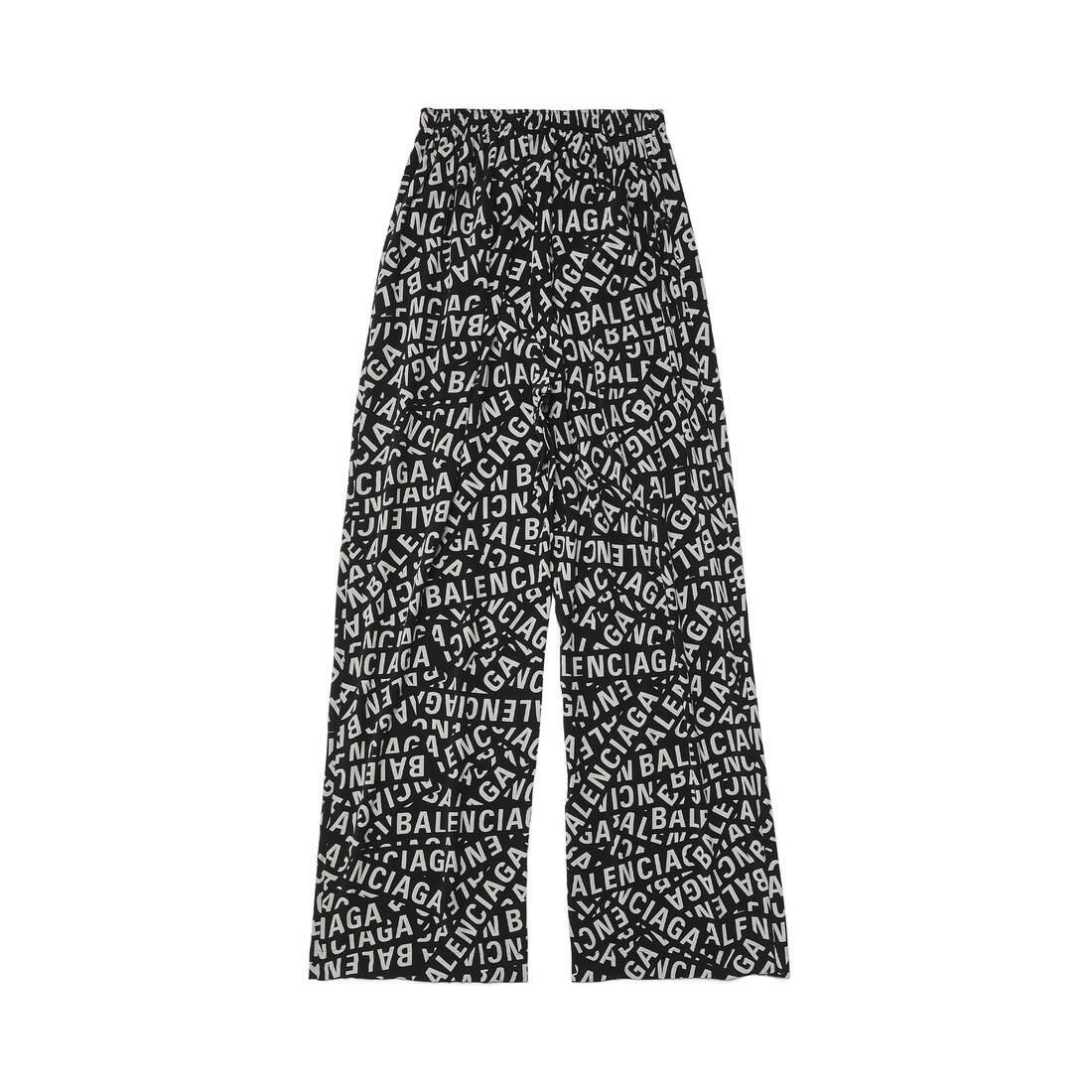 Men's Logo Strips Pyjama Pants in Black - 1