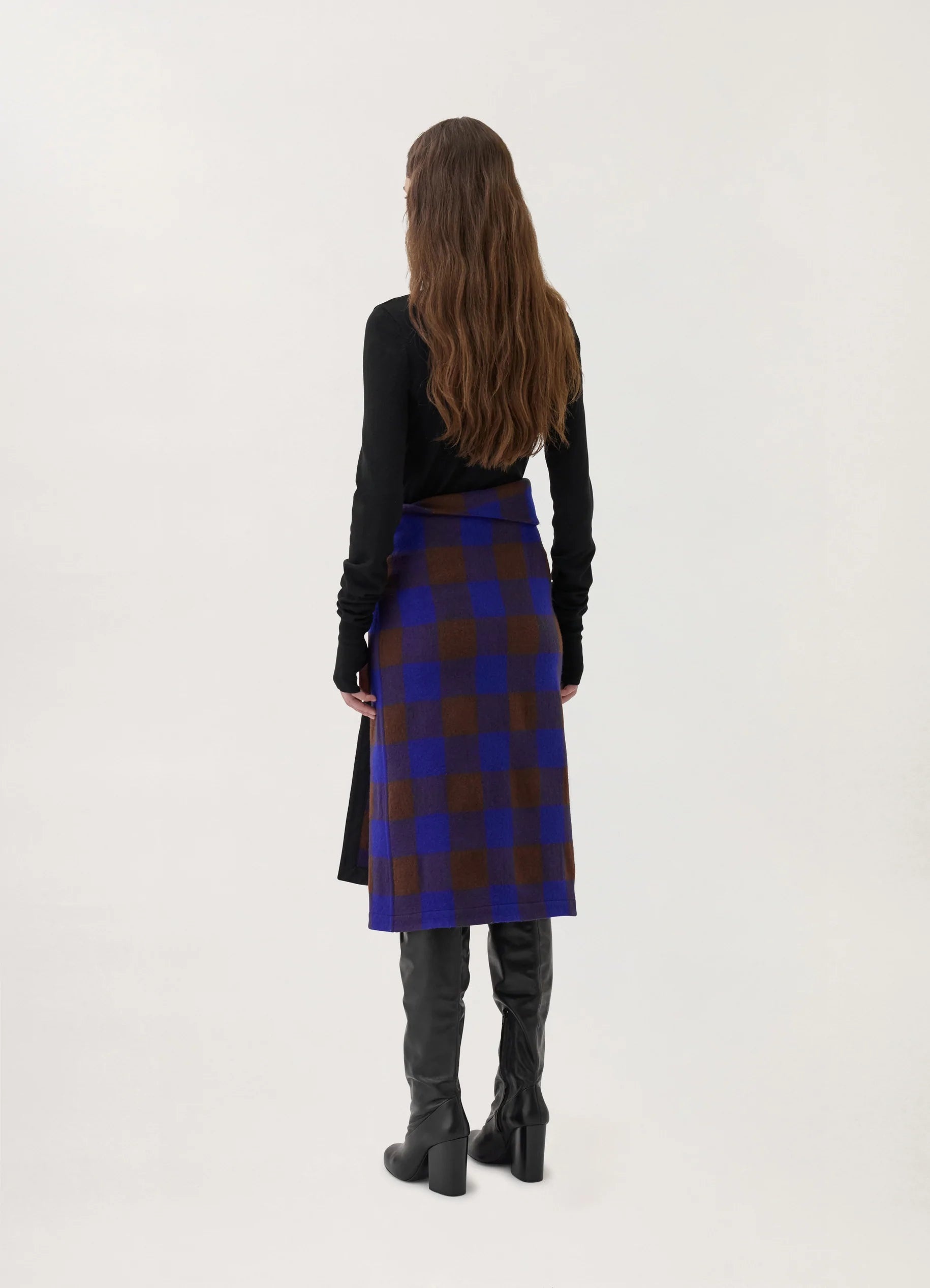 WRAP SKIRT
CHECKED WOOL - 3