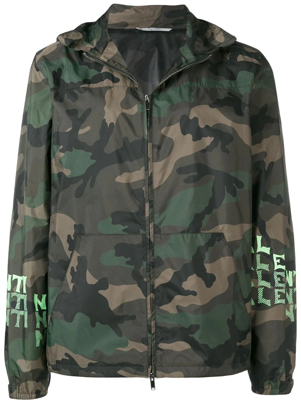 camouflage logo print jacket - 1