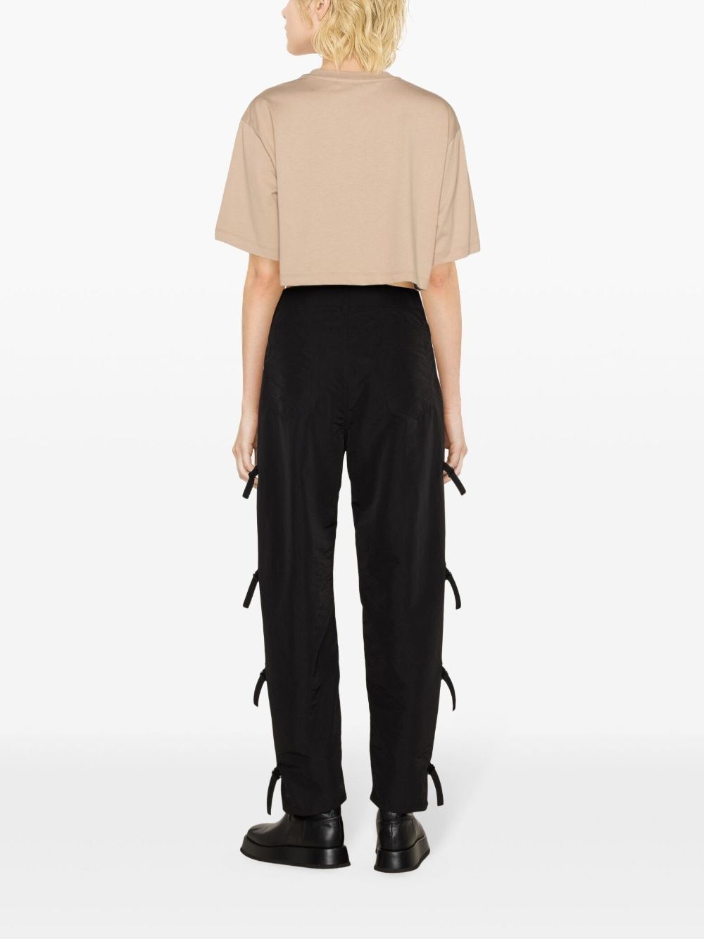 cropped logo-print cotton T-shirt - 3