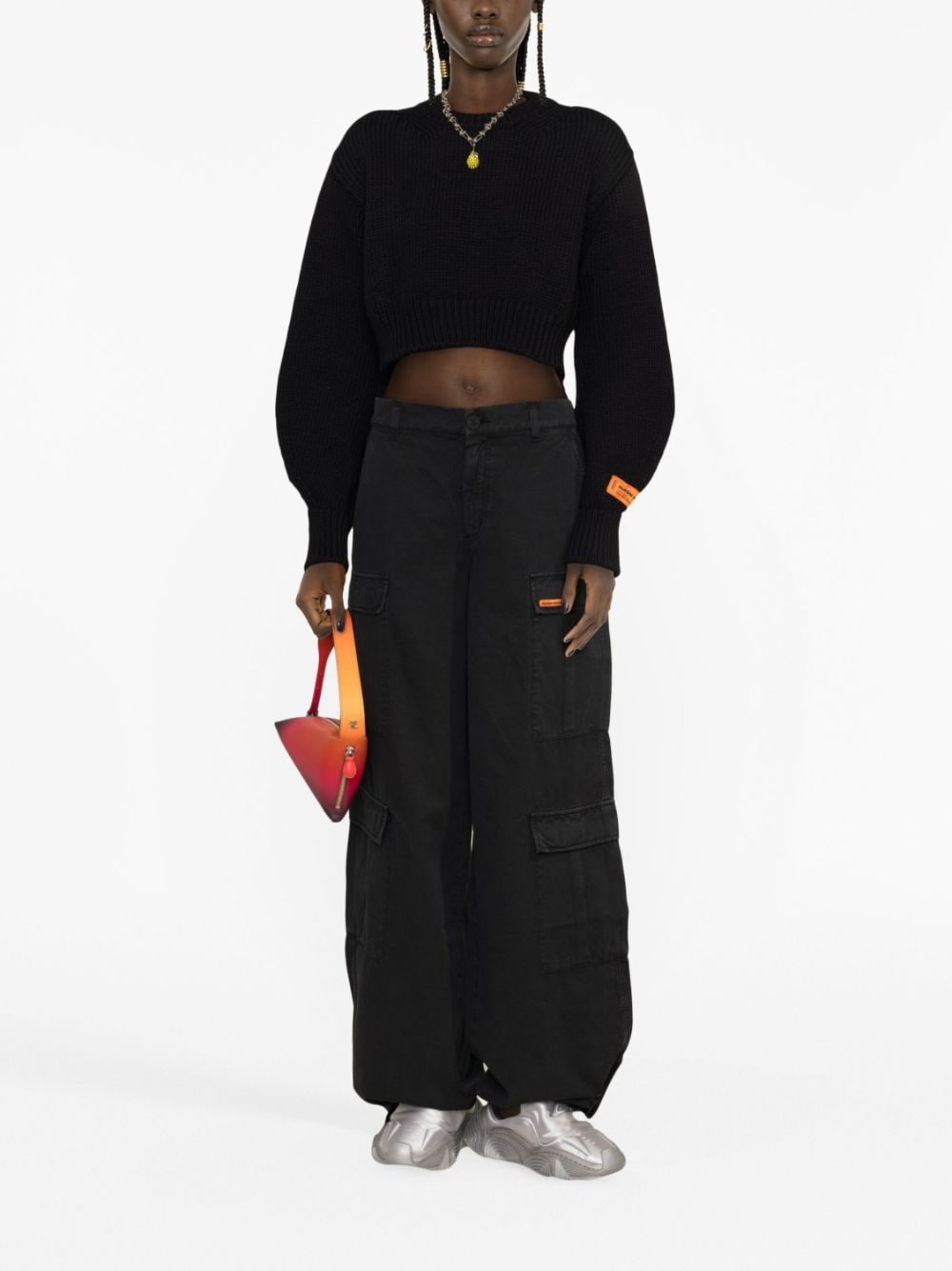 mid-rise cargo trousers - 2