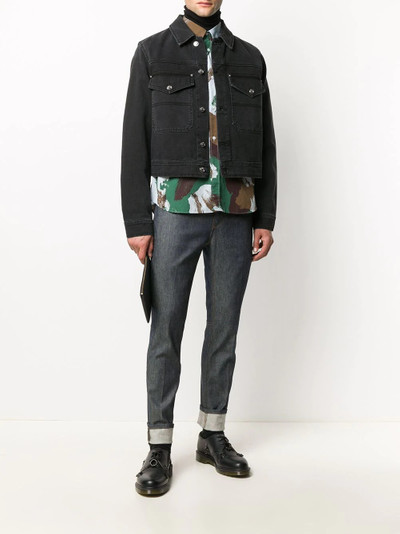 Neil Barrett contrast-panel slim-fit jeans outlook