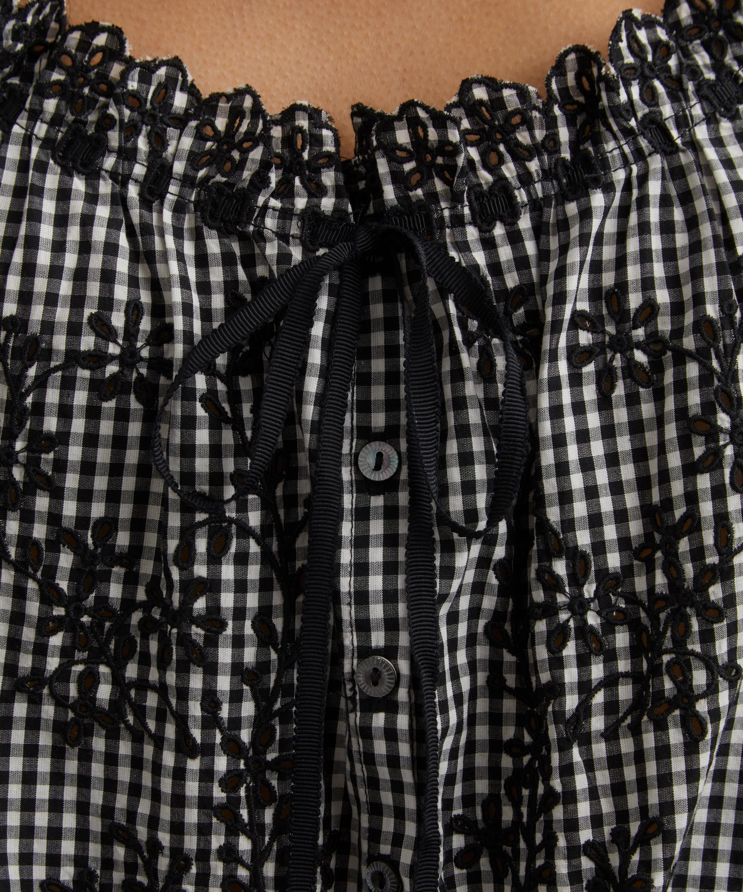 Nera La Maddalena Gingham Top - 5