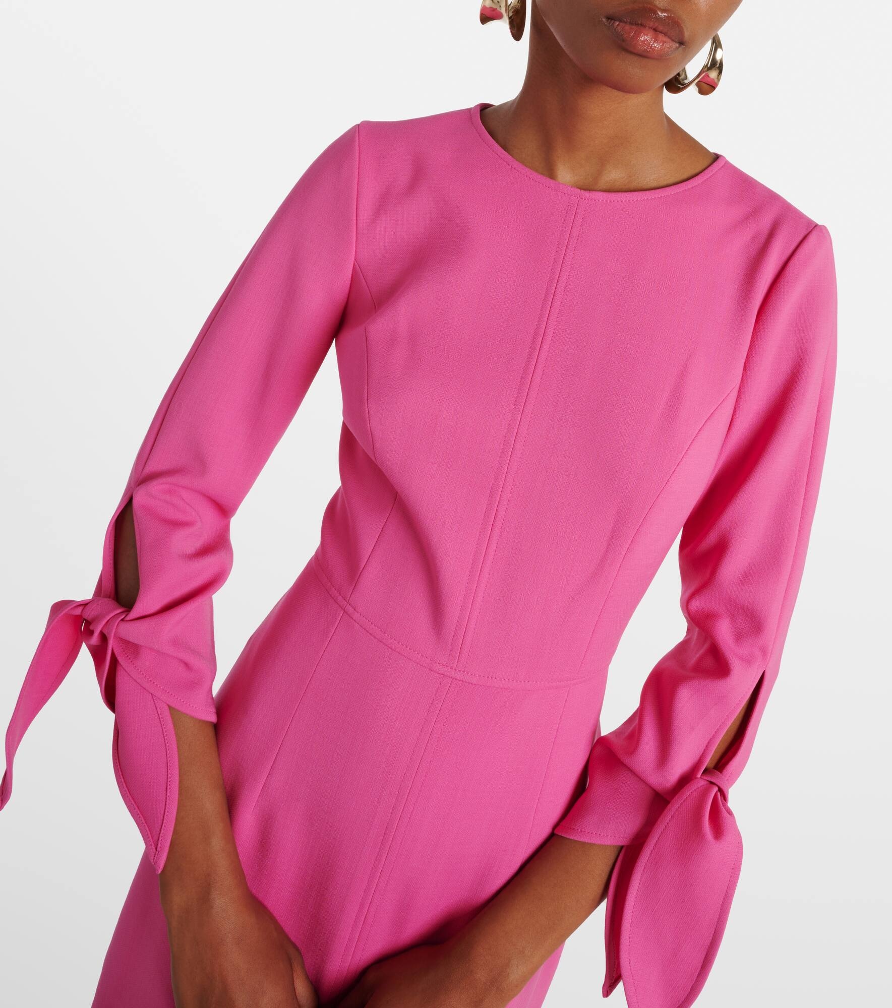 Wool-blend midi dress - 4
