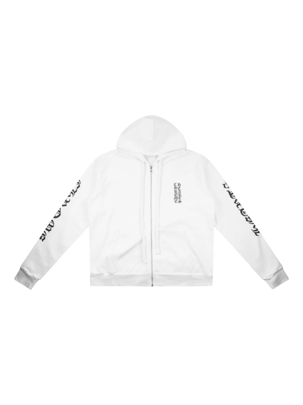 vertical-logo zip-up hoodie - 1