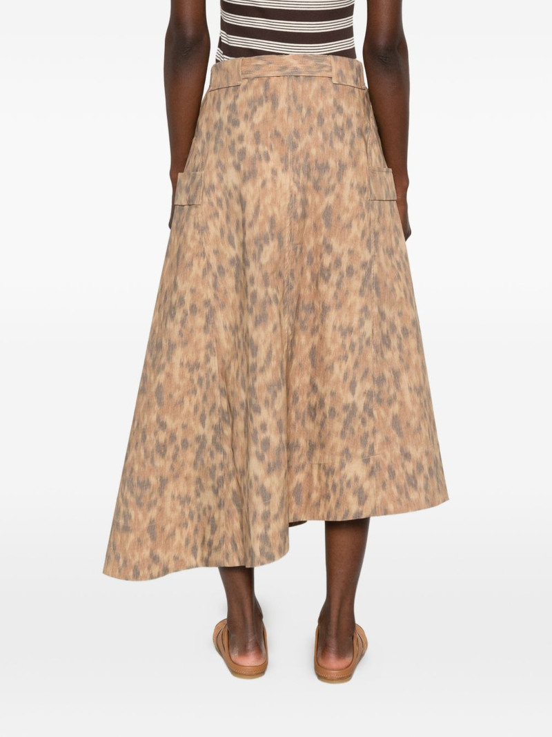 leopard-print belted skirt 4