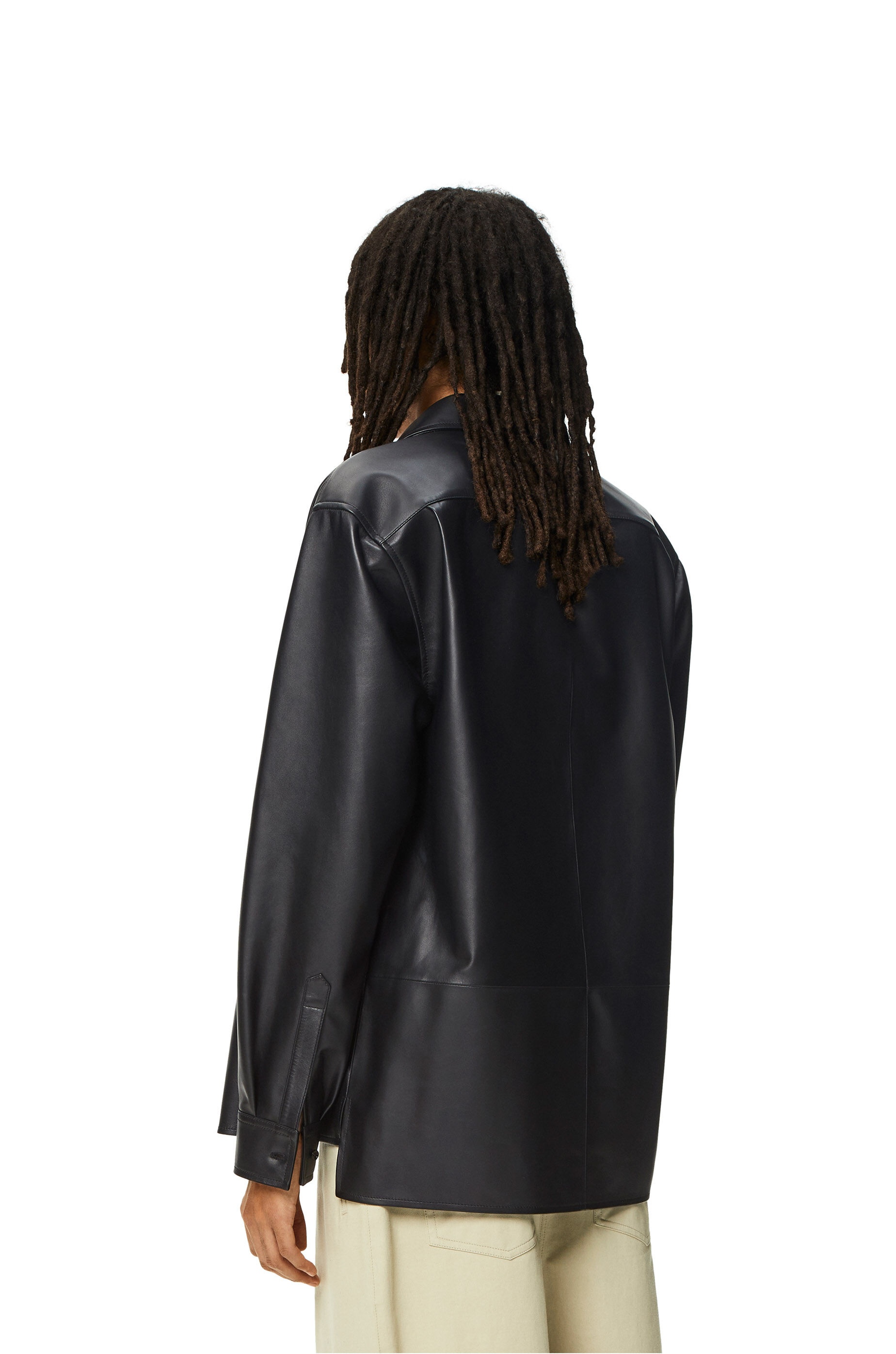 Zip overshirt in nappa - 4