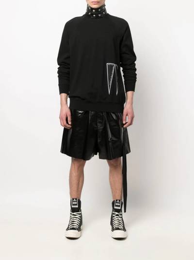 Rick Owens Baseball embroidered-motif knitted sweatshirt outlook