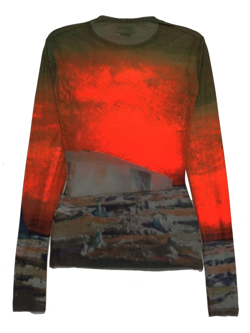 Monse all-over graphic print top outlook