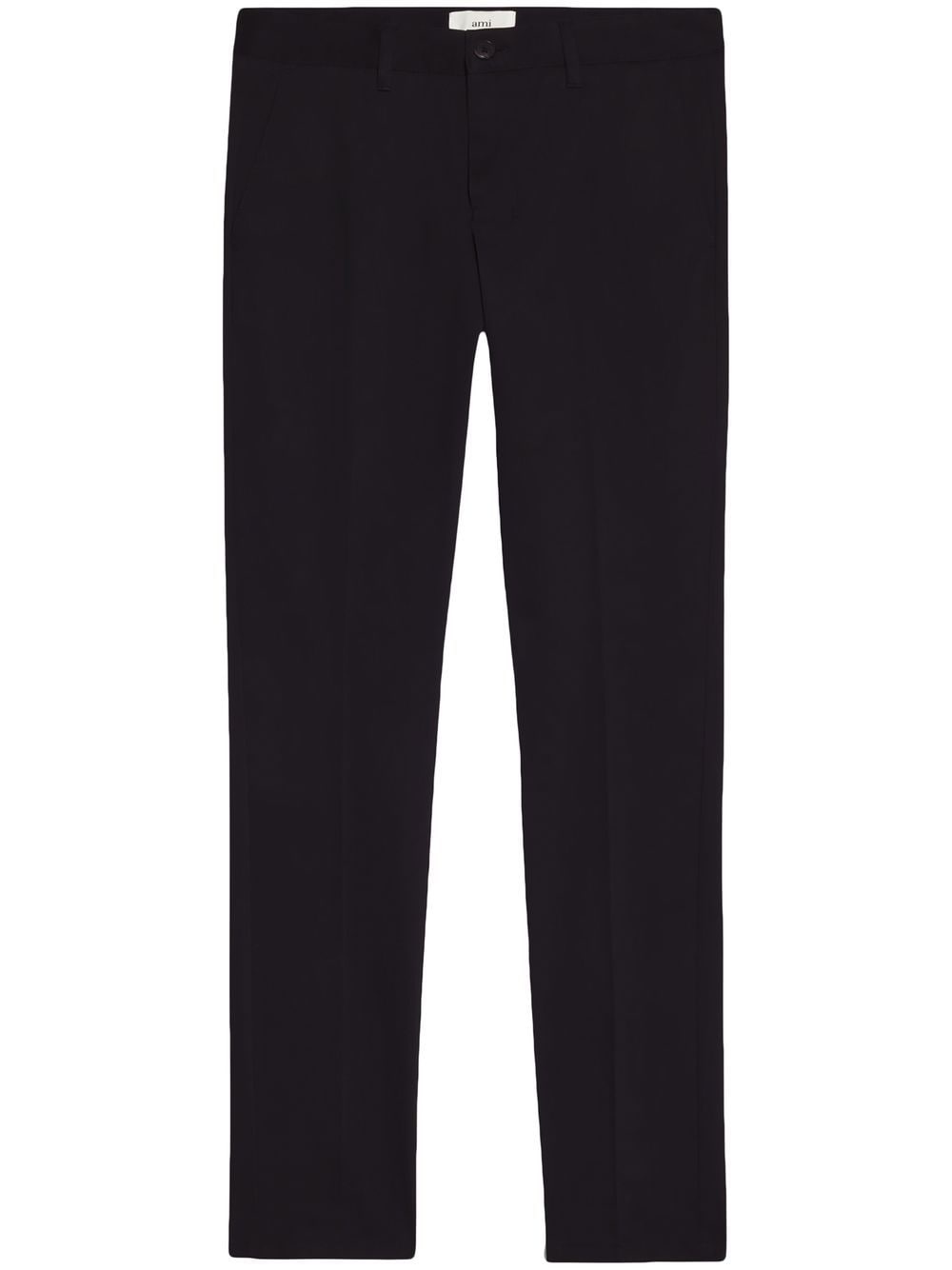 mid-rise straight-leg trousers - 1