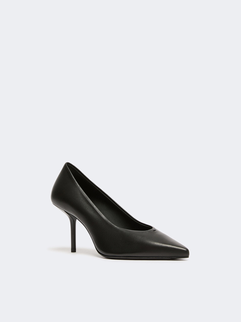 Max Mara SOFTPUMP Nappa leather court shoes - BLACK outlook