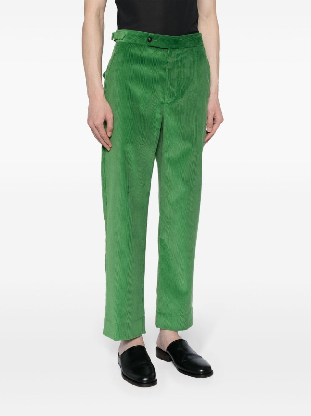 straight-leg cotton corduroy trousers - 3