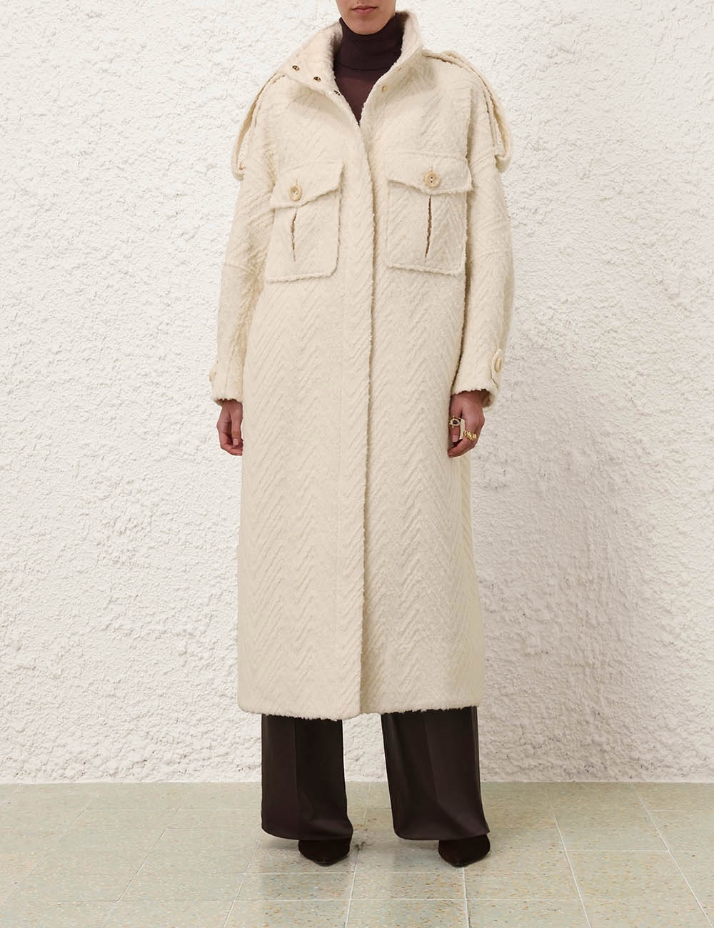 ILLUSTRATION CHEVRON COAT - 2