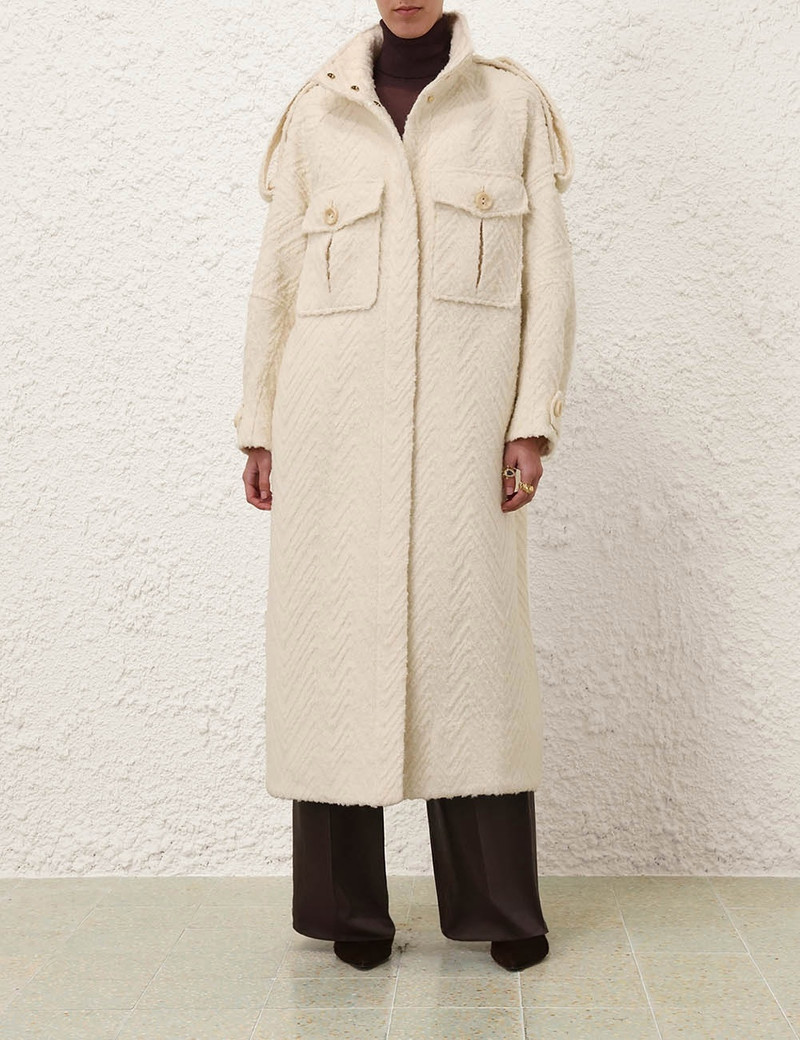 Zimmermann ILLUSTRATION CHEVRON COAT outlook