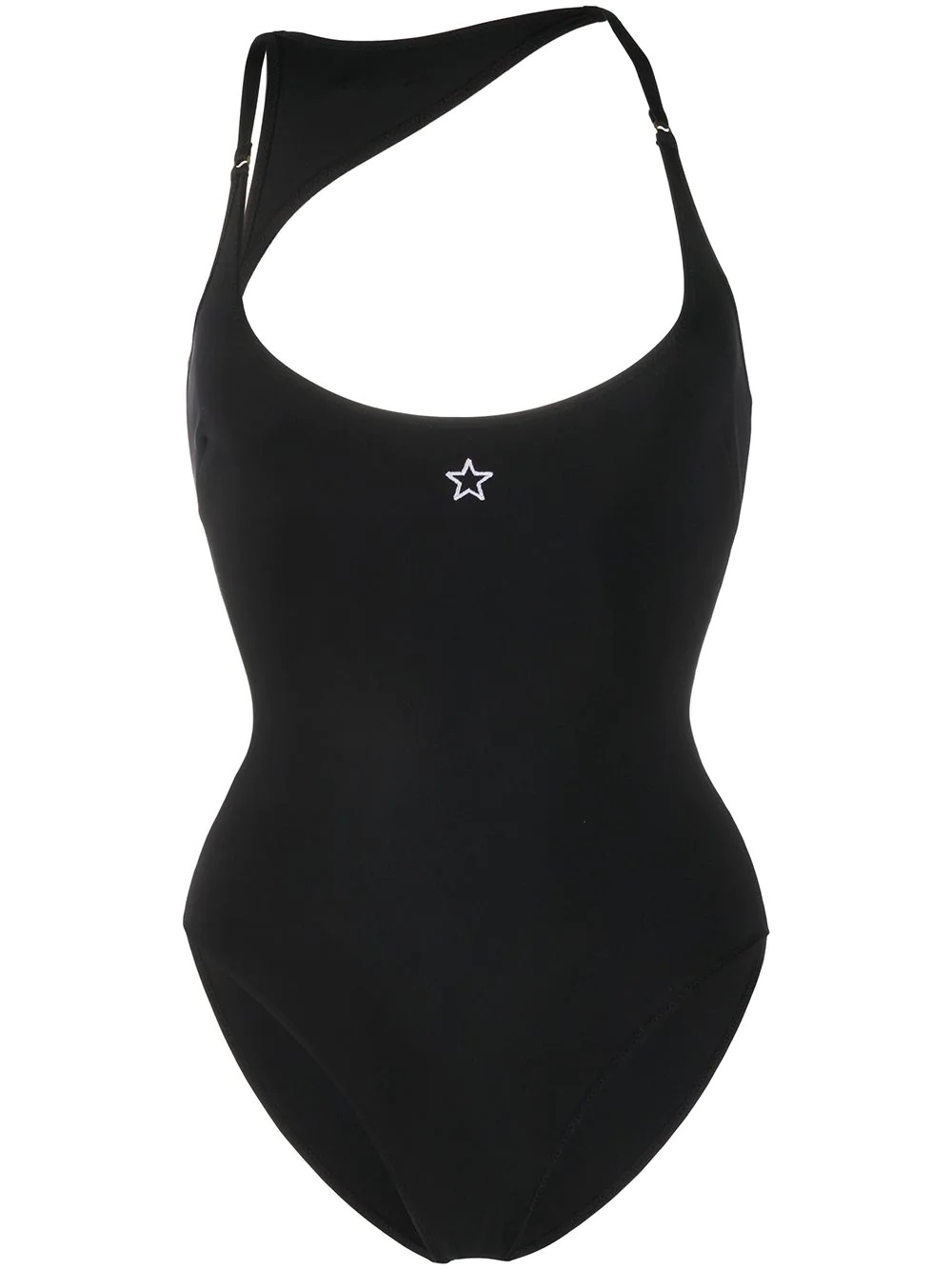 star-embroidered cut-out swimsuit - 1