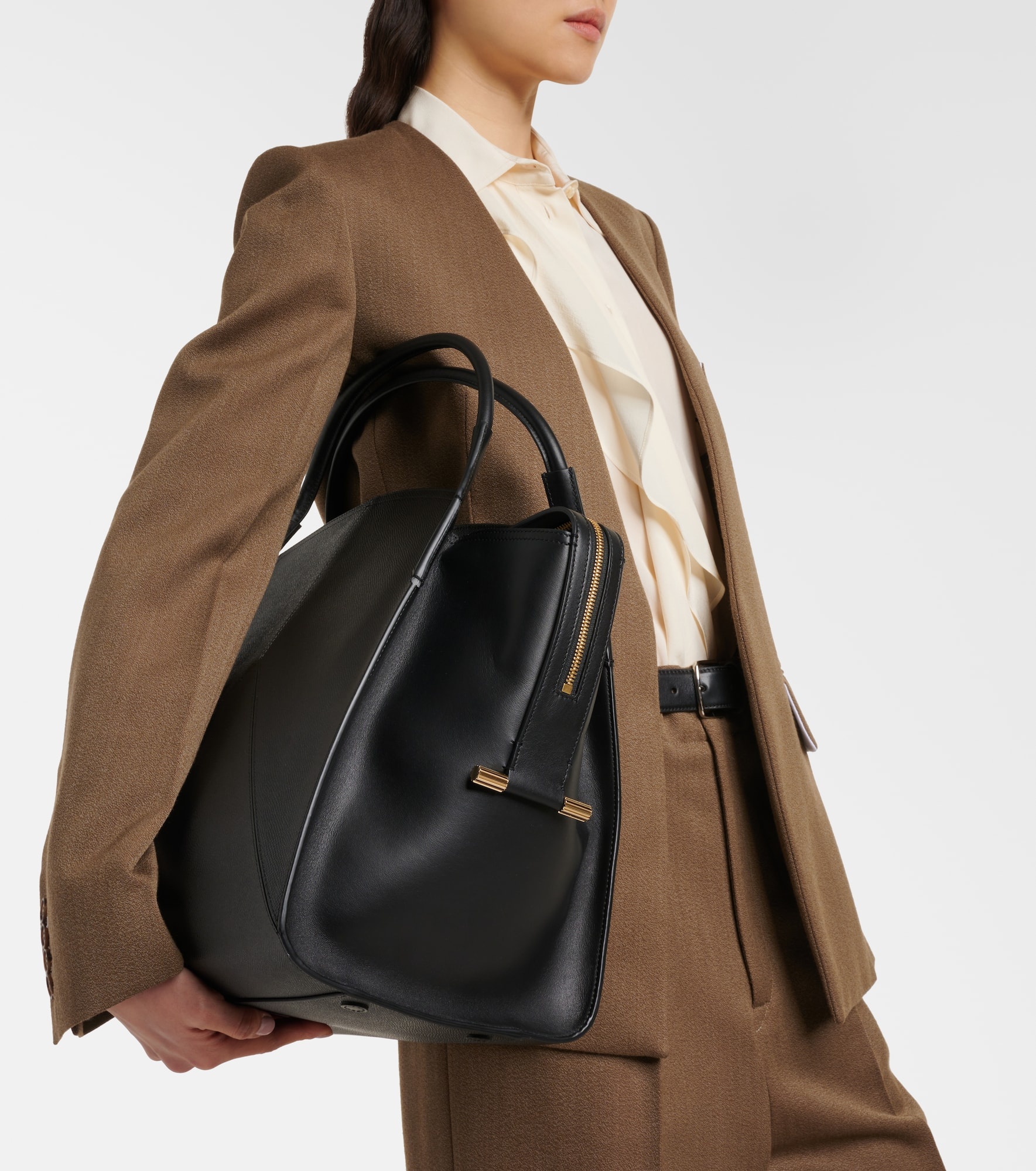 Victoria leather tote bag - 6