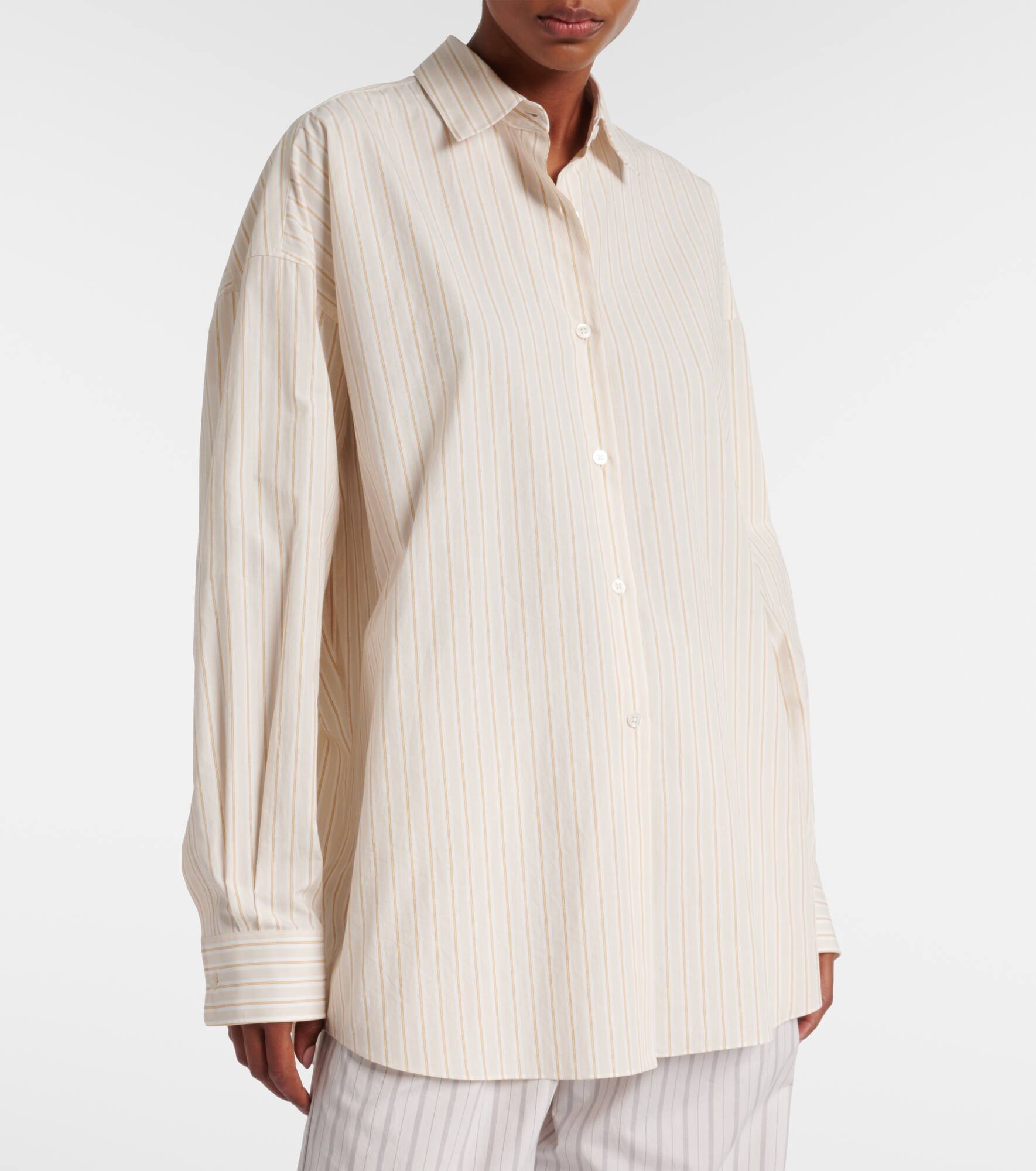 Caster striped cotton poplin shirt - 5