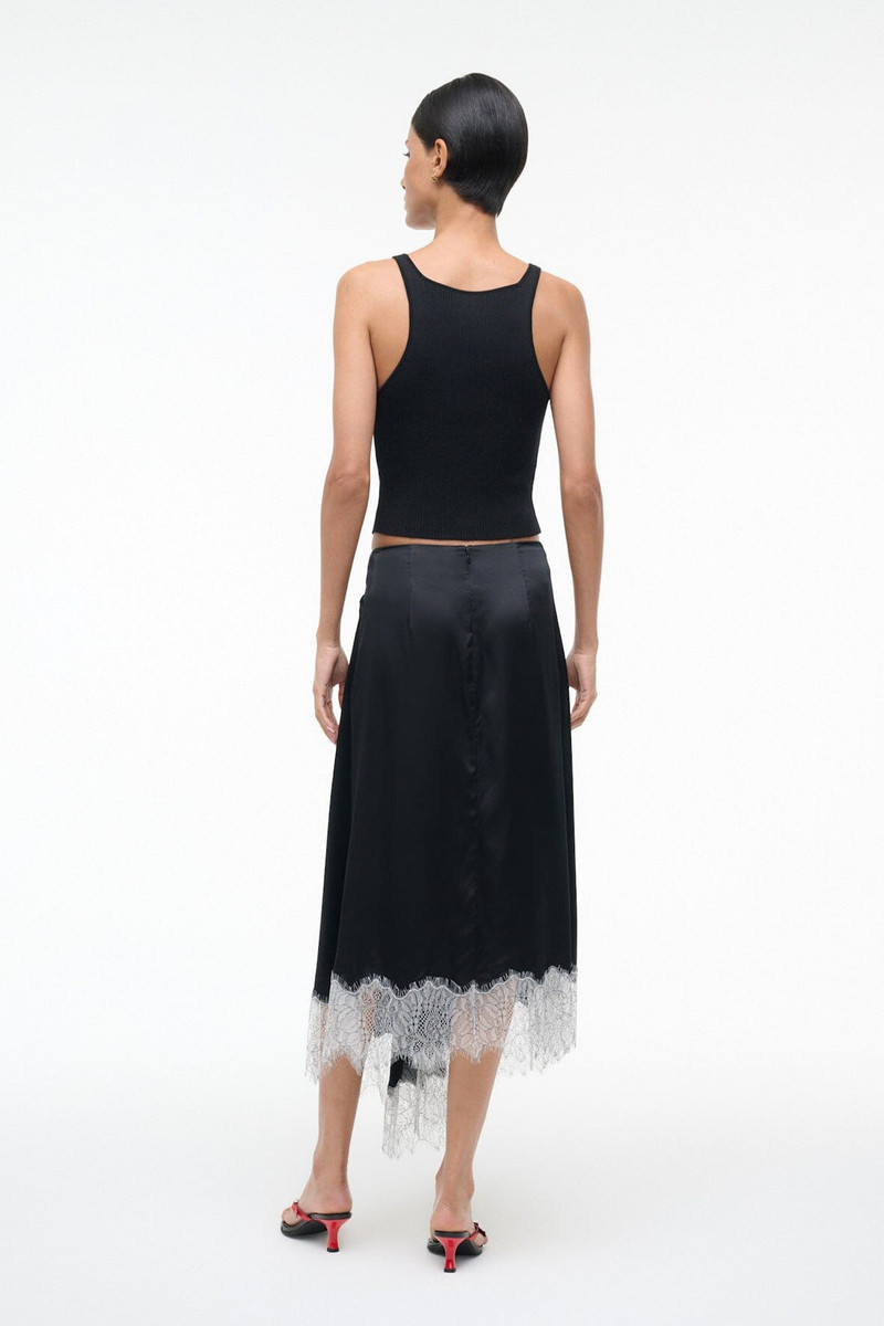 STAUD SONOMA SILK SKIRT BLACK 4