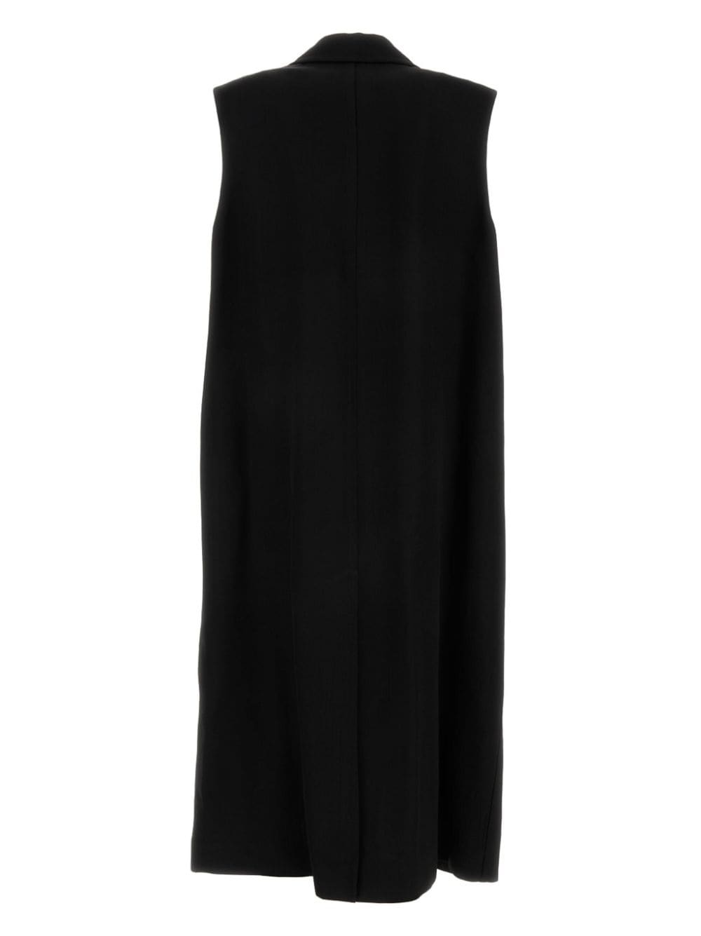 button-fastening tailored crepe gilet - 2