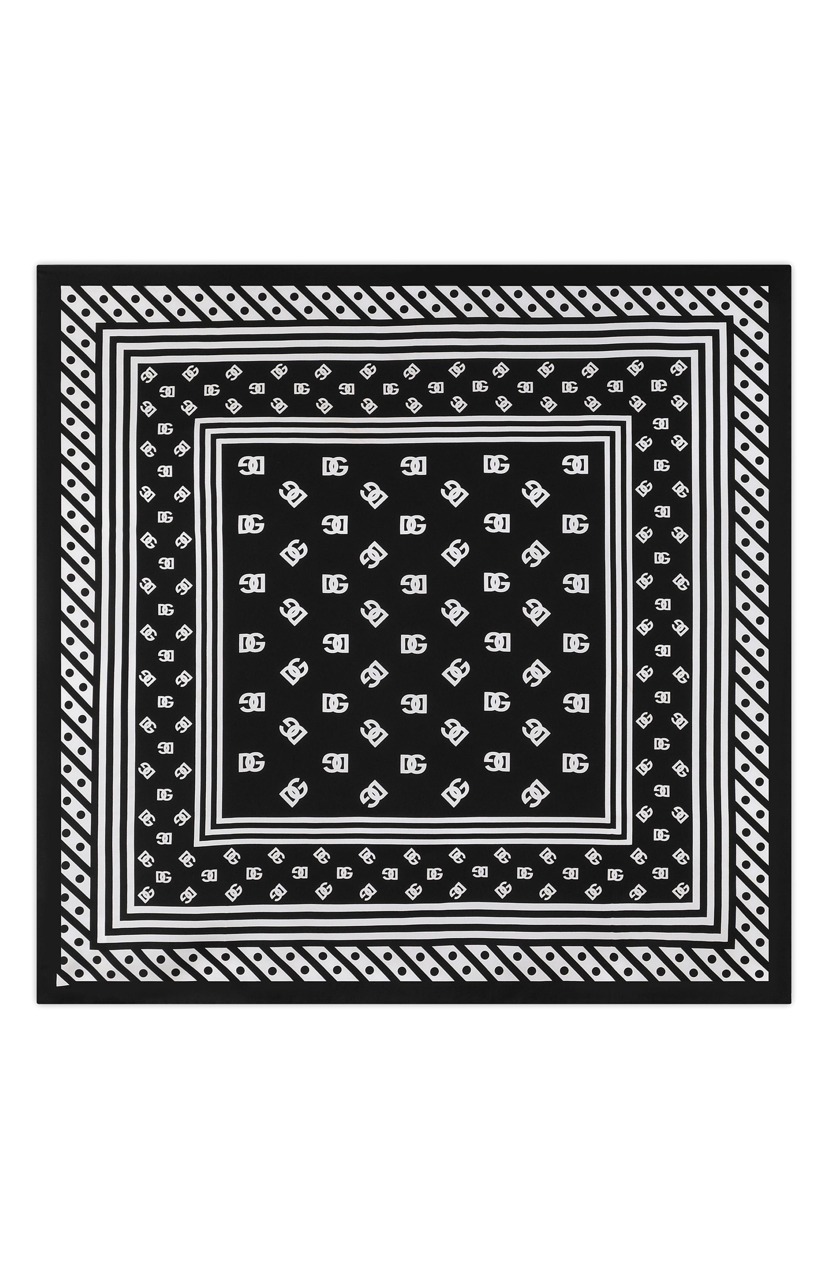 Logo Print Silk Twill Square Scarf - 1