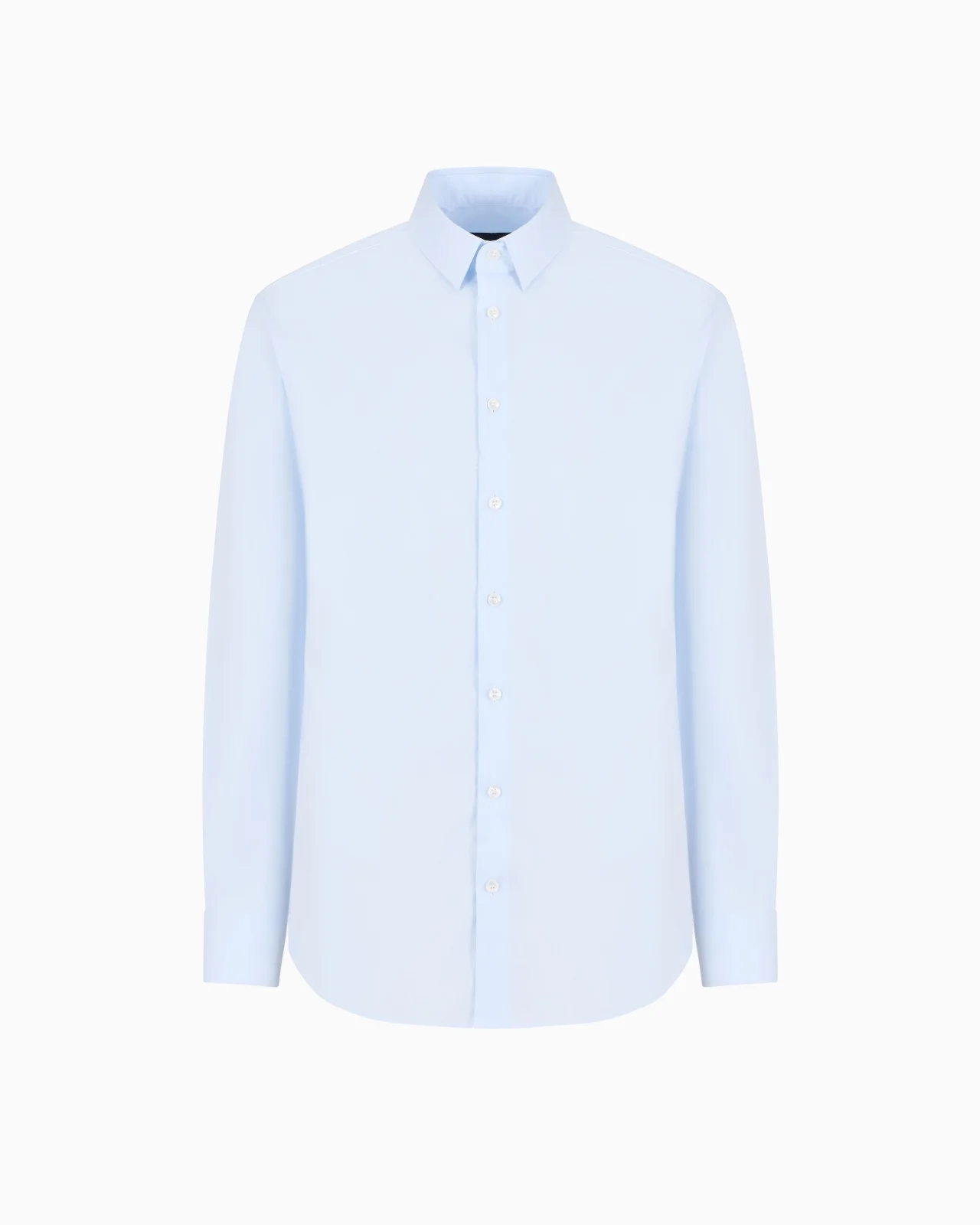 Stretch fabric shirt with collar stays - 1