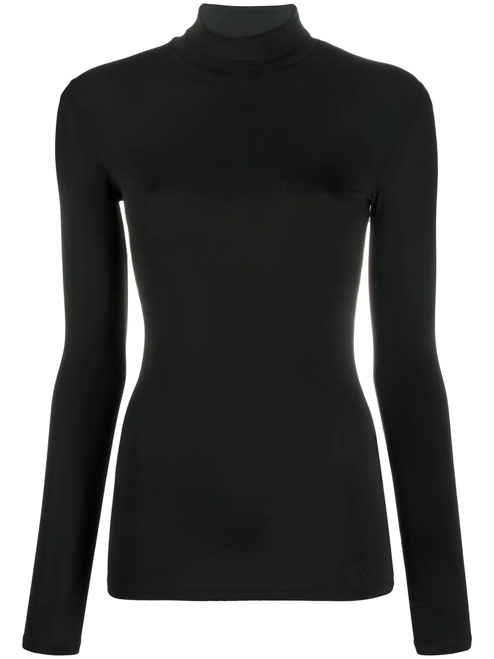 high neck long sleeve T-shirt - 1