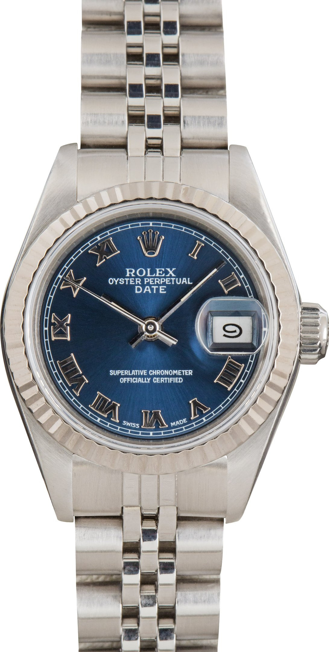 Ladies Rolex Date 69174 Blue Roman Dial - 1
