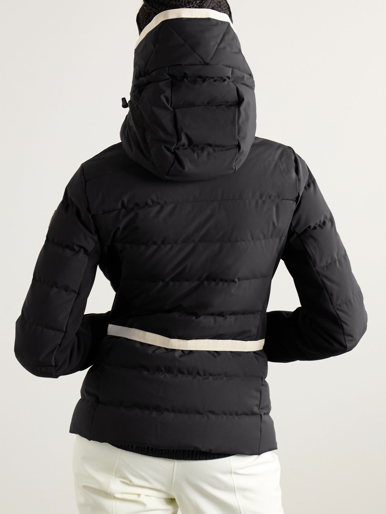 Lamoura hooded grosgrain-trimmed quilted down ski jacket Black - 4