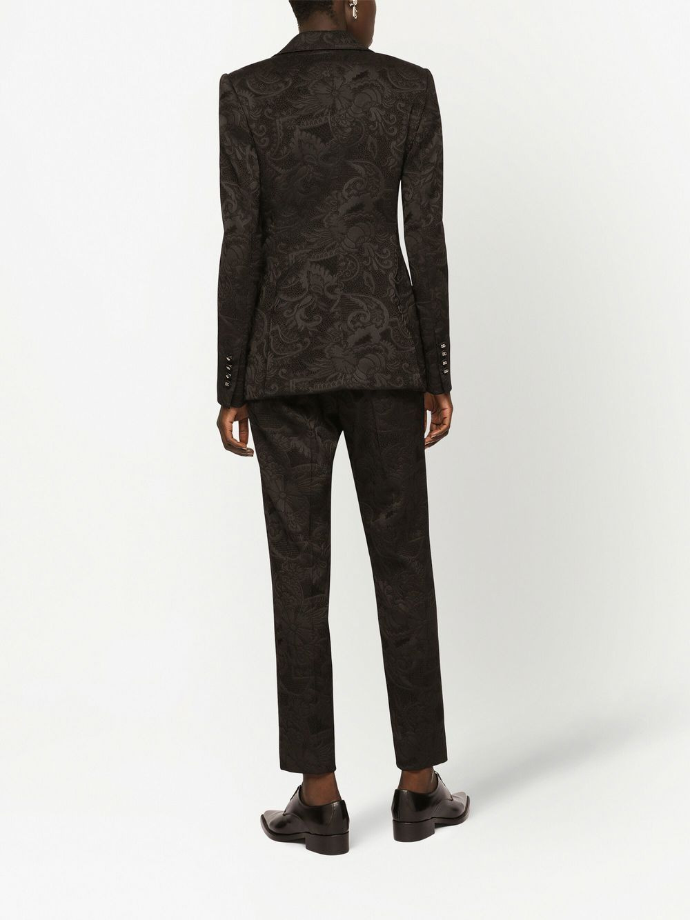 Turlington Ornamental jacquard single-breasted blazer - 4