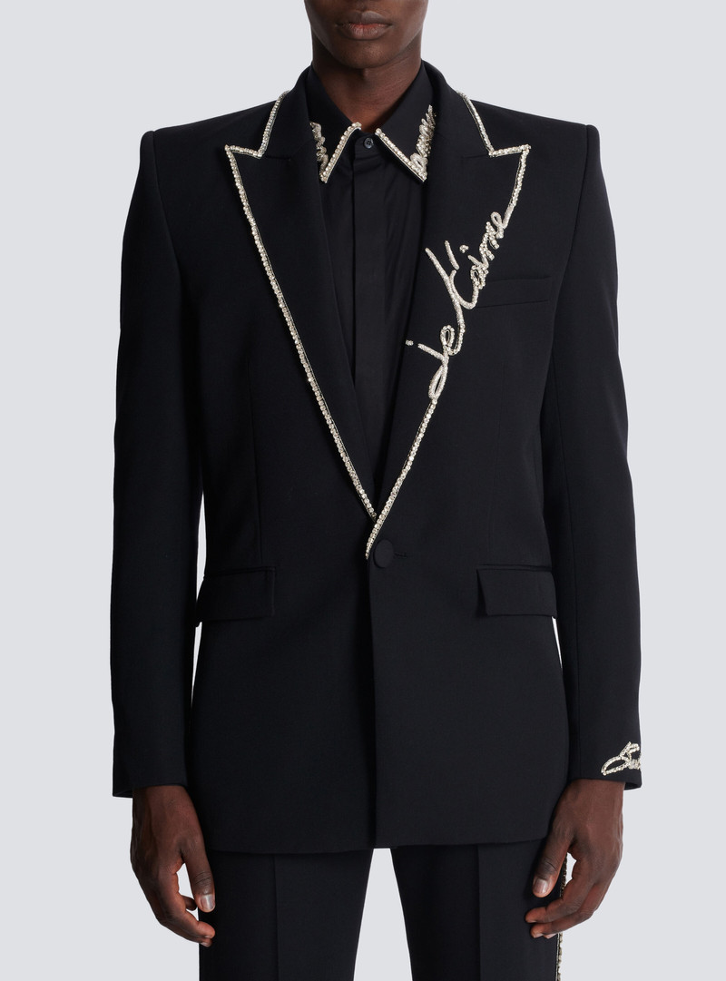 1-button jacket with embroidered "Love Letter" collar 5