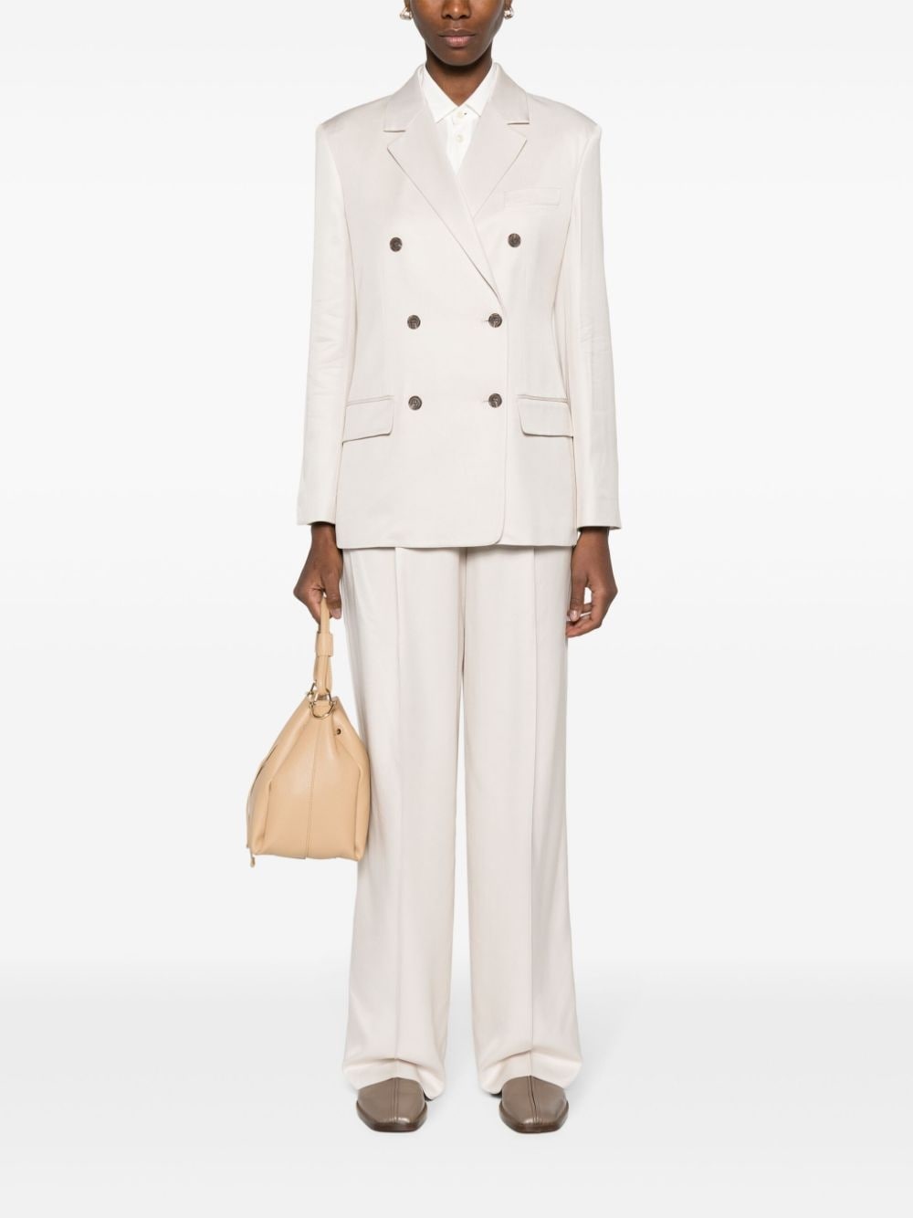 notched-lapels double-breasted blazer - 2